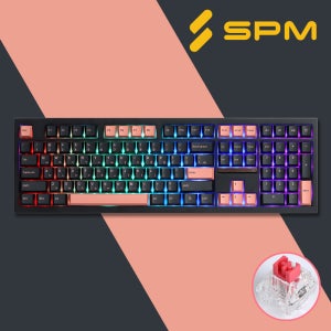 SPM PL108W 아라 무선 기계식 키보드 블랙, 저소음새벽축 리니어