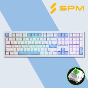 SPM PL108W 아라 무선 기계식 키보드 화이트, 몽돌 화이트축
