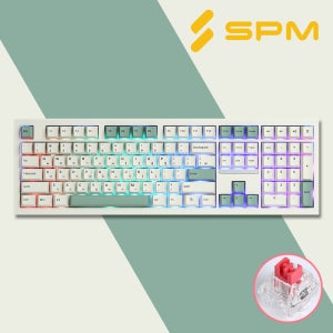 SPM PL108W 아라 무선 기계식 키보드 베이지, 저소음새벽축 리니어