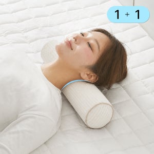 1+1 플로우민 경추베개 목디스크 원형 거북목 일자목 베개 아이보리, 40x8cm