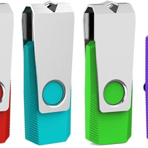 Aiibe 8GB 플래시 드라이브 5팩 USB 20 메모리 스틱 5개(5가지 혼합 색상 블랙 레드 시안 그린 퍼플) 8GB-2.0 5 Mixed Colors