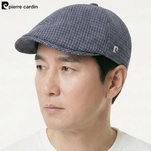 피에르가르뎅 헌팅캡 입체 잔체크 쿨캡 여름용 중년남성 할아버지 시원한 망사 도리구찌