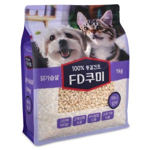 FD쿠미 동결건조 트릿 닭가슴살 반려간식 미니, 1kg, 1개