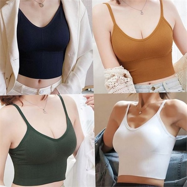 부드러운 여성 크롭 나시 기본 여성 탱크탑 데일리 여름 이너