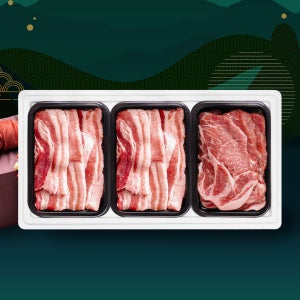 우리돼지 무항생제 한돈선물세트 1.2kg (삼겹살/목살)