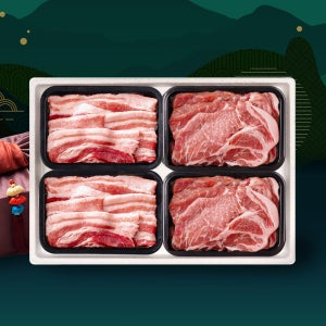 우리돼지 무항생제 한돈선물세트 1.6kg (오겹살/목살)