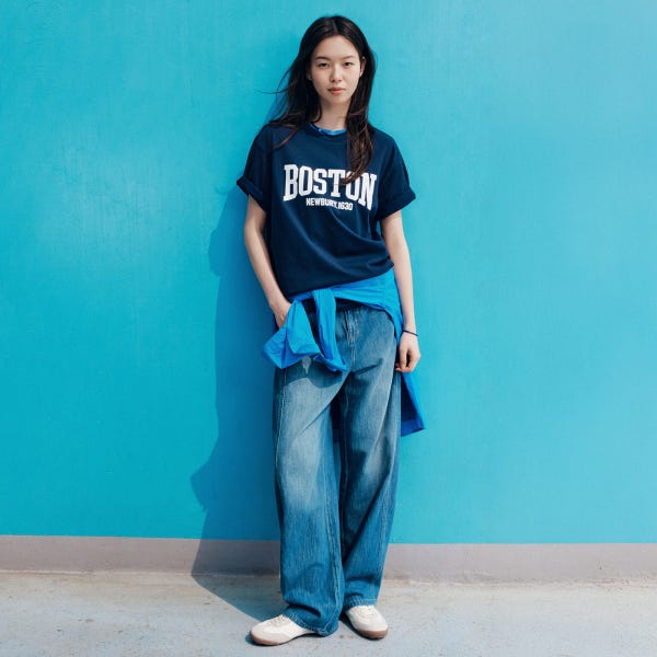 [슈퍼적립][N배송][COOL] 스파오 여성 벌룬 와이드 진 SPTJG25G52
