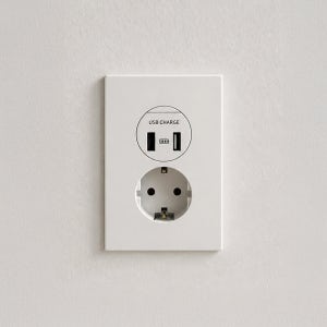 틸인스 USB 고속충전 C타입 2포트 1구 화이트스노우 벽 매입 빌트인 콘센트