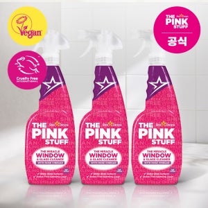 더 핑크스터프 미라클 윈도우 글라스 클리너 유리세정제 창문 거울 얼룩제거 750ml, 3개