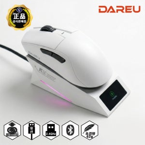 다얼유 A950GD CONSUMER 초경량 충전독 유 무선 게이밍 마우스 화이트(클릭)