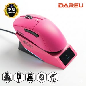 다얼유 A950GD CONSUMER 초경량 충전독 유 무선 게이밍 마우스 마젠타(클릭)