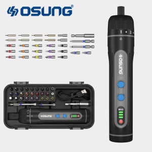 오성 4V 충전 전동 스크류 드라이버 드릴 가정용 미니 소형 비트 세트 USB C타입 충전