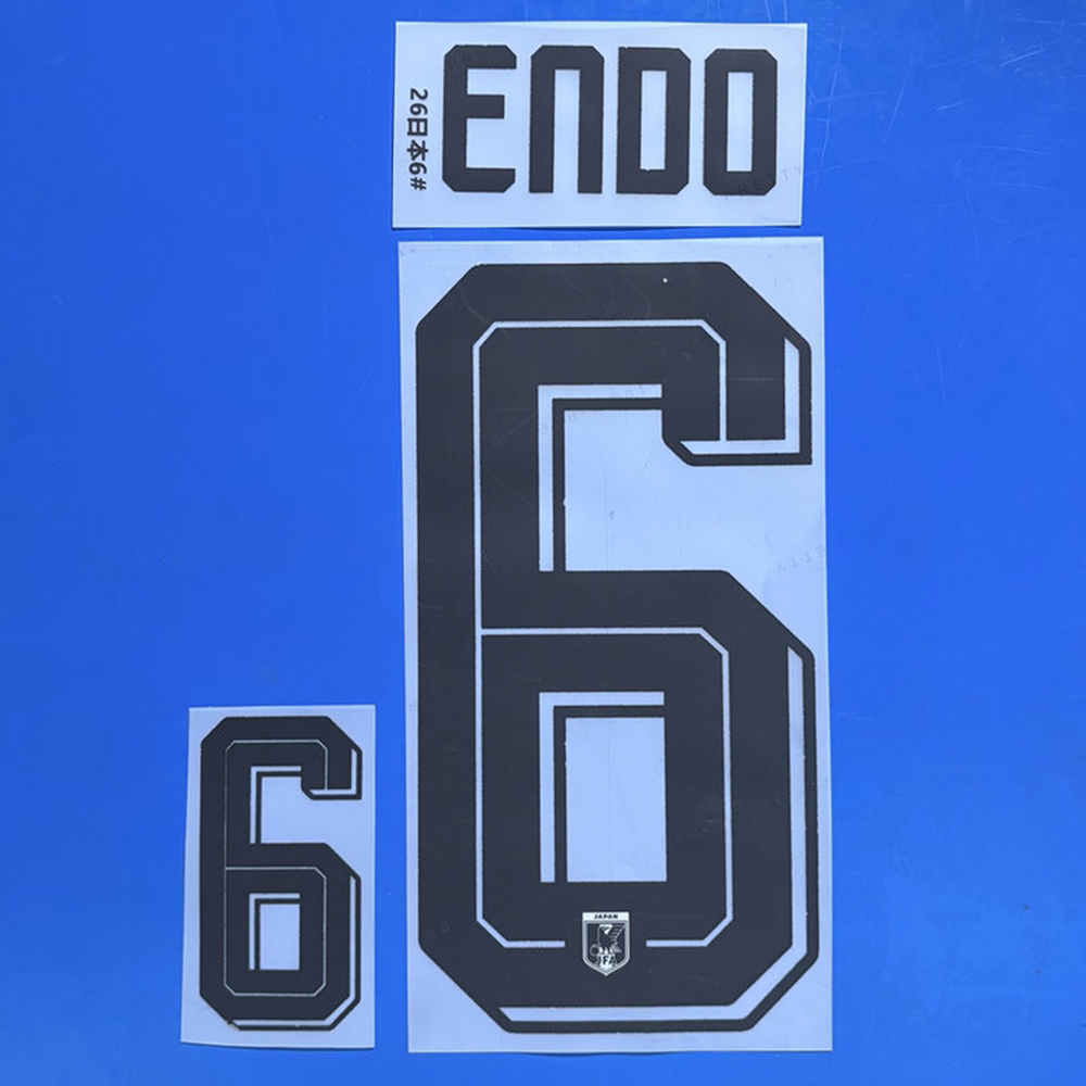 이름 번호 2026 일본 국대 어웨이 엔도 와타루 6번 네임셋 (앞번호 포함) ENDO 6_2716