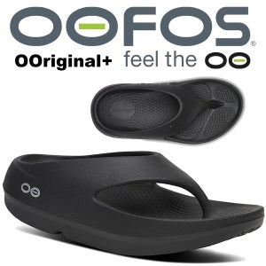 OOFOS 우포스 오리지널 플러스 블랙 슬리퍼 편안한 신발