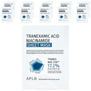 APLB 트라넥사민산 나이아신아마이드 뷰티 시트 마스크 10매 각 25ml 0.85fl