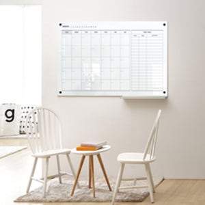 디자인 컬러유리칠판 다보형 화이트 월중계획표 메모 플래너 사무실 업무용