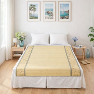 부드럽고 고급스러운 날개세석 대나무매트 100x190cm/여름거실매트 대자리매트 침대쿨매트 냉감매트