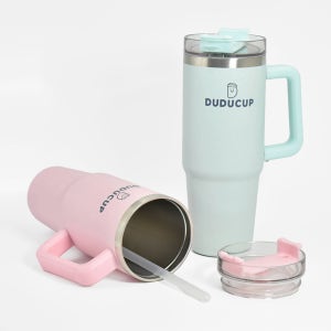 대용량 텀블러 887ml 30oz 손잡이 빨대 보온보냉 차량용 컵홀더 낚시 운동 캠핑 등산