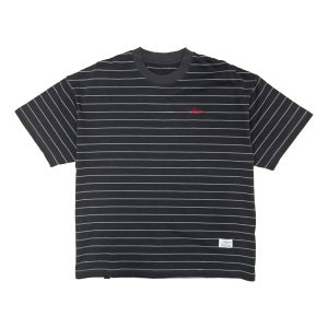 STRIPE SHORT SLEEVES CHARCOAL
