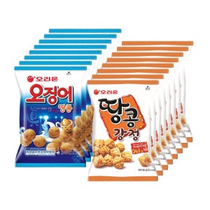 오리온 오징어땅콩 98g+땅콩강정 80g 8개씩 (총 16개)