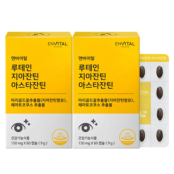 엔바이탈 루테인 지아잔틴 <b>아스타잔틴</b> 60캡슐, 2개