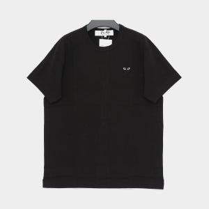 꼼데가르송 26SS 블랙 스몰 하트 패치로고 반팔 공용 티셔츠 AX T064 051 1