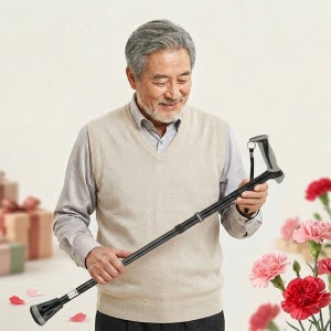 부모님 선물 할머니 할아버지 어르신 초경량 접이식 노인 지팡이 고급형 한발 네발
