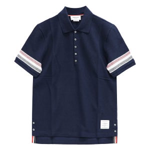 톰브라운 남성 RWB 트리밍 텍스처 폴로 반팔 티셔츠 MJP169A J0046 415