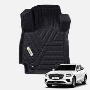 메이튼 TPE 카매트 자동차 발매트 3D 풀커버 카메론 GV70 EV, 1열+2열 2023+ GM15, 블랙
