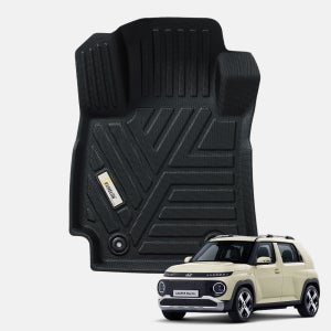 메이튼 TPE 카매트 자동차 발매트 3D 풀커버 카메론 캐스퍼 EV, 1열+2열 2023+ HM169, 블랙