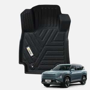 메이튼 TPE 카매트 자동차 발매트 3D 풀커버 카메론 EV5, 1열+2열 2025+ KM5, 블랙