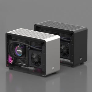 SFF 케이스 G1-Pro 알루미늄 ITX 컴퓨터 본체케이스 실버 (브라운 투명 사이드 패