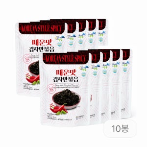 흥일식품 매운맛 김자반 간편한 맛있는 완도김 1봉 60g, 10개