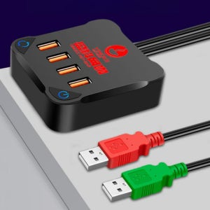 컴퓨터 외부 전원스위치 USB허브 데스크탑PC 전원버튼 USB2.0 확장 도크 맞춤로고+모델번호