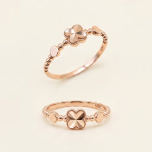 세레스 14k 반지 클로버 데일리 검지 행운 반지 18k