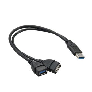 PC USB포트 2구확장 커넥터 USB2.0 Y형 AF듀얼단자 30cm 케이블