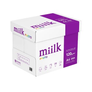 밀크 120g A4용지 A4복사용지 1박스2000매 밀크지 두꺼운종이 캘리그라피용 종이