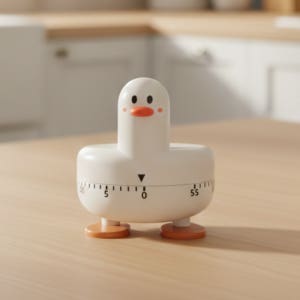 아이엔유 인테리어 오리 쿠킹타이머 화이트