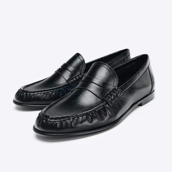 ZARA 자라 소프트 셔링 로퍼 블랙 2515610800 2515/610/800 검정 35