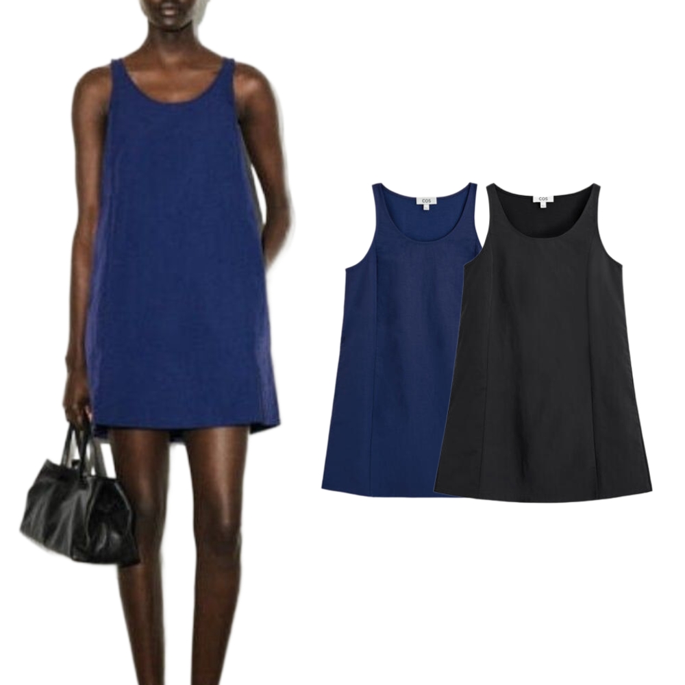 COS 코스 저지 패널 나일론 미니 드레스 JERSEY-PANELLED NYLON MINI DRESS 2color