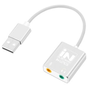인네트워크 USB 7.1 사운드 카드 케이블형 실버