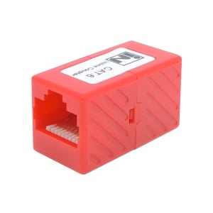 인네트워크 CAT.6 UTP I형 랜 커플러 PCB타입 레드