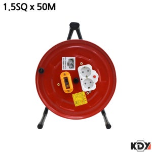 에이10 스토어 KDY 차단형 전선릴 전기연장선 1.5SQ x 50M 릴전선 케이블릴선