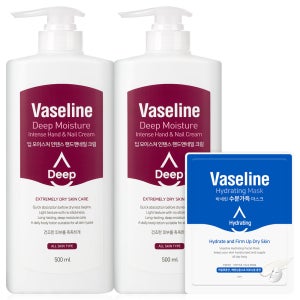 바세린 핸드크림 대용량 500ml 2개+마스크팩 1매 고보습 향좋은 퍼퓸 핸드로션