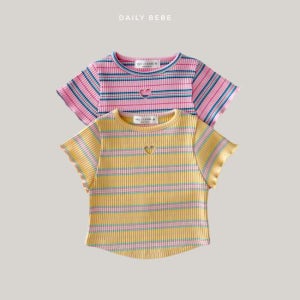 (키즈-주니어) 하트펀칭티 26여름 daily bebe