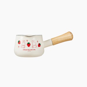 [에지리x미피] 스트로베리 법랑 밀크팬 12cm