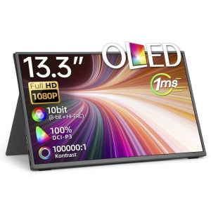 F13NA 13.3인치 OLED 1080P 휴대용 보조모니터 스위치 게임 PS5 확장