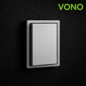 베코 보노스위치 메탈실버 1구 전기전등 스위치 커버 유럽형 디자인콘센트 VONO