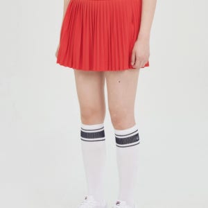 휠라 여성 테니스 하이라이즈 플리츠 스커트 RED FS2SKH2351F