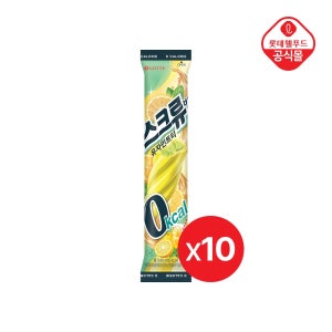 롯데웰푸드 스크류바 0칼로리 유자민트티 80ml x 10개